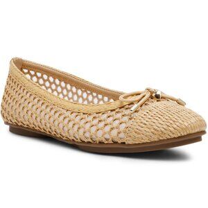 Anne Klein Luci-M Women's Flat Shoes Natural Raffia : 7 M, Mesh/Rubber